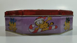 Santa Claus Garfield and Rudolph Odie Christmas Holiday Embossed Tin Metal Container
