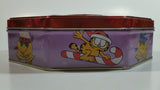 Santa Claus Garfield and Rudolph Odie Christmas Holiday Embossed Tin Metal Container