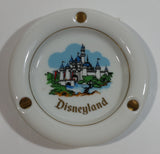Vintage Walt Disney Productions Disneyland Castle White Gold Trim Porcelain Ash Tray