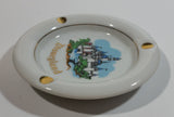 Vintage Walt Disney Productions Disneyland Castle White Gold Trim Porcelain Ash Tray