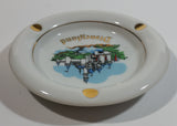 Vintage Walt Disney Productions Disneyland Castle White Gold Trim Porcelain Ash Tray