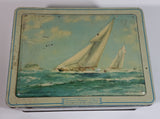 Antique Waller & Hartley Blackpool, England Milady Confectionery of Quality "Britannia" & "Westard" Off Cowes Tin Metal Hinged Container