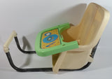 Vintage 1983 Coleco Cabbage Patch Kids Green and Tan Plastic Doll High Chair Toy