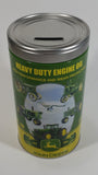 1837 - 2006 John Deere Heavy Duty Engine Oil Can Shaped 1 Qt Tin Metal Coin Bank