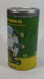 1837 - 2006 John Deere Heavy Duty Engine Oil Can Shaped 1 Qt Tin Metal Coin Bank