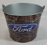 Ford Metal Pail Ice Bucket with Wooden Handle