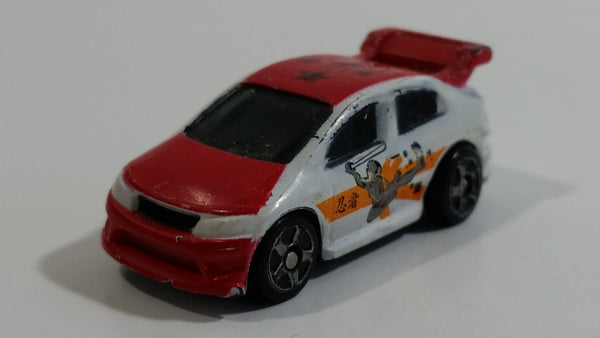 Mega Bloks Streetz Red and White Miniature Plastic Die Cast Toy Car Vehicle