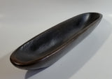 Dark Brown 14" Long Heavy Pottery Dish