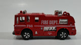 Vintage PlayArt Fire Tender Fire Truck Red Die Cast Toy Car Vehicle - Made in Hong Kong