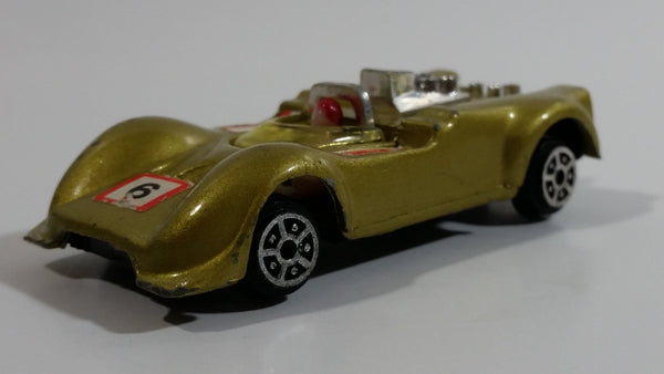 Rare Vintage TinToys Chaparral 2G #6 W.T. 706 Gold Die Cast Toy Race Car Vehicle - Hong Kong
