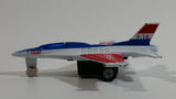 USAF F-16 Fighter Jet Red White Blue Pullback Motorized Friction Die Cast Toy Car Vehicle