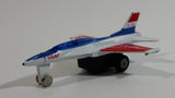 USAF F-16 Fighter Jet Red White Blue Pullback Motorized Friction Die Cast Toy Car Vehicle