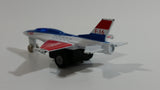 USAF F-16 Fighter Jet Red White Blue Pullback Motorized Friction Die Cast Toy Car Vehicle