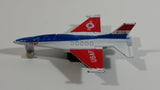 USAF F-16 Fighter Jet Red White Blue Pullback Motorized Friction Die Cast Toy Car Vehicle