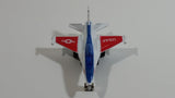 USAF F-16 Fighter Jet Red White Blue Pullback Motorized Friction Die Cast Toy Car Vehicle