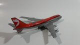 Vintage Lintoy Boeing 747 Canadian Pacific Air Lines CP Air Jumbo Jet Red and Grey Die Cast Toy Airplane