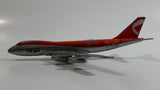 Vintage Lintoy Boeing 747 Canadian Pacific Air Lines CP Air Jumbo Jet Red and Grey Die Cast Toy Airplane