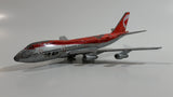 Vintage Lintoy Boeing 747 Canadian Pacific Air Lines CP Air Jumbo Jet Red and Grey Die Cast Toy Airplane