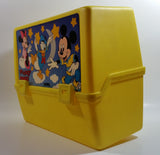Disney Mickey Mouse Minnie Mouse Donald Duck Cartoon Characters Stars and Moon Themed Thermos Brand Yellow Lunch Box