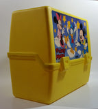 Disney Mickey Mouse Minnie Mouse Donald Duck Cartoon Characters Stars and Moon Themed Thermos Brand Yellow Lunch Box