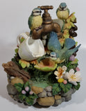 Heritage Mint Flower and Blue Bird Tea Cup Themed Musical Water Fountain