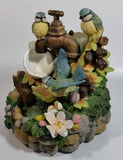 Heritage Mint Flower and Blue Bird Tea Cup Themed Musical Water Fountain