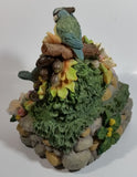 Heritage Mint Flower and Blue Bird Tea Cup Themed Musical Water Fountain