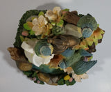 Heritage Mint Flower and Blue Bird Tea Cup Themed Musical Water Fountain