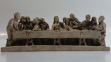 Vintage The Last Supper Jesus Highly Detailed Hand Carved Resin Christianity Sculpture Made in Italy