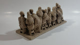 Vintage The Last Supper Jesus Highly Detailed Hand Carved Resin Christianity Sculpture Made in Italy