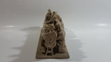 Vintage The Last Supper Jesus Highly Detailed Hand Carved Resin Christianity Sculpture Made in Italy