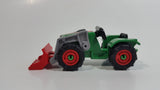 2014 Geobra Playmobil Green and Red Farm Tractor Plastic Toy Vehicle