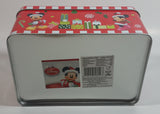 Disney Mickey Mouse and Minnie Mouse Christmas Themed Hinged Tin Metal Container