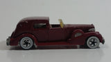 1983 Hot Wheels '35 Classic Caddy Cadillac Maroon Die Cast Toy Car Vehicle