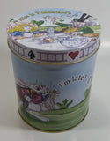 2010 Cardew Design N.A. Inc. Disney Alice In Wonderland's Cafe Rabbit "I'm Late! I'm Late!" 6" Tall Cylindrical Shaped Tin Metal Container