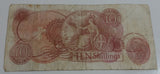 1967 Bank of England 10 Shillings Paper Bill Cash Money Bank Note Currency A98N 927195