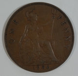 1936 Great Britain King George V One Penny Bronze Coin Currency