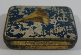 Antique Made in Germany 200 Gramophone Needles Small Hinged Tin Metal Container Empty