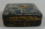 Antique Made in Germany 200 Gramophone Needles Small Hinged Tin Metal Container Empty