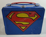 DC Comics Blue Superman Tin Metal Lunch Box Superhero Collectible