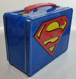 DC Comics Blue Superman Tin Metal Lunch Box Superhero Collectible