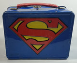 DC Comics Blue Superman Tin Metal Lunch Box Superhero Collectible