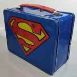 DC Comics Blue Superman Tin Metal Lunch Box Superhero Collectible