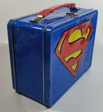 DC Comics Blue Superman Tin Metal Lunch Box Superhero Collectible