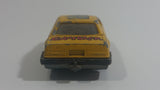 Vintage Majorette Ford Thunderbird No. 217 Yellow Gambler #4 Die Cast Toy Car Vehicle With Opening Hood 1/67 Scale