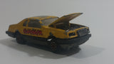 Vintage Majorette Ford Thunderbird No. 217 Yellow Gambler #4 Die Cast Toy Car Vehicle With Opening Hood 1/67 Scale