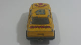 Vintage Majorette Ford Thunderbird No. 217 Yellow Gambler #4 Die Cast Toy Car Vehicle With Opening Hood 1/67 Scale