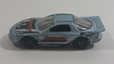 2002 Hot Wheels Pontiac IROC Firebird Silver Blue Die Cast Toy Race Car Vehicle