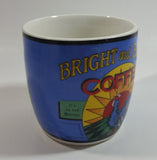 Bright And Early Coffee Blue and White Ceramic Coffee Mug Cup