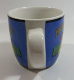 Bright And Early Coffee Blue and White Ceramic Coffee Mug Cup